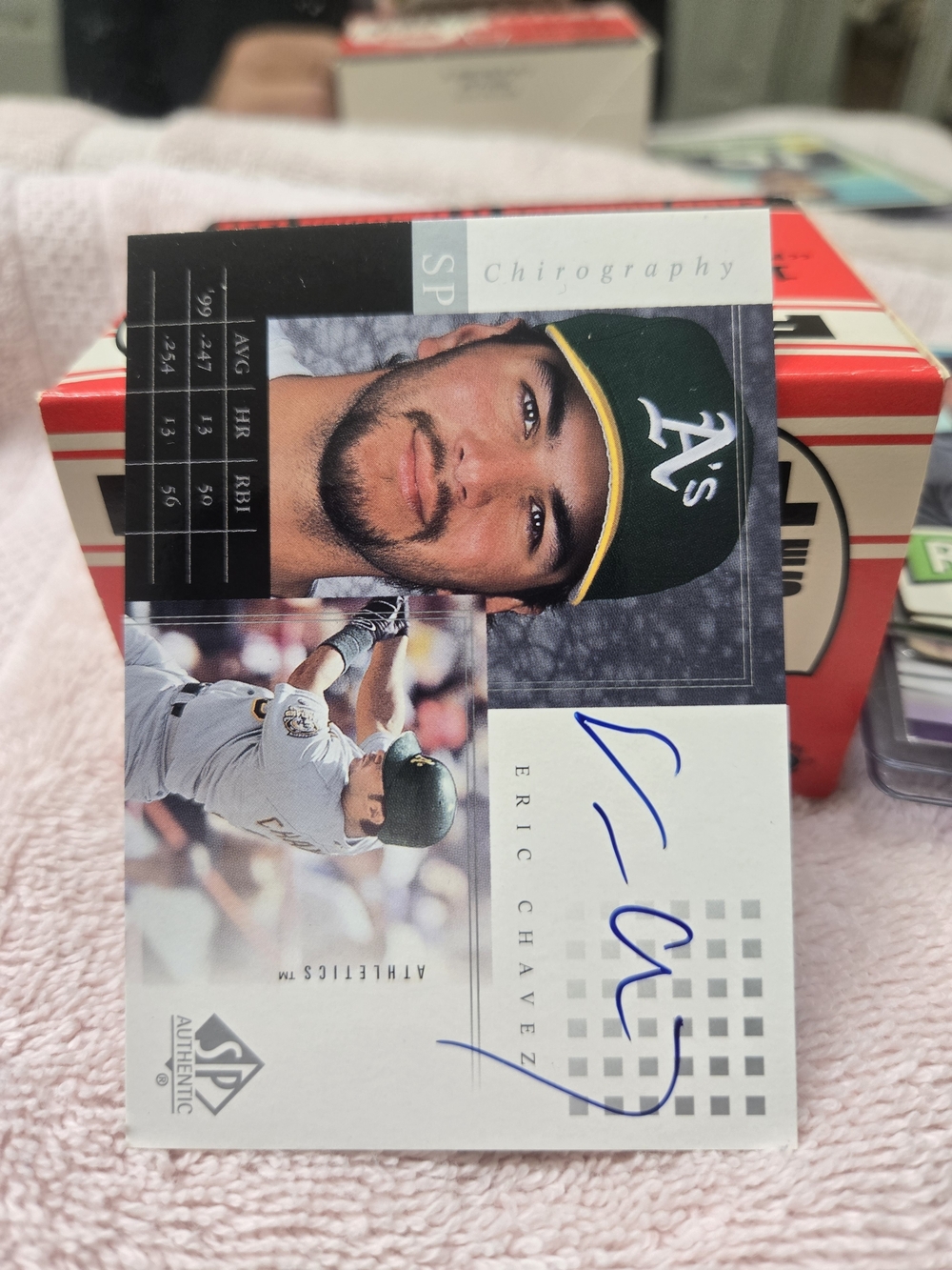 SP Authentic Eric Chavez Oakland A's Trading Card - Green